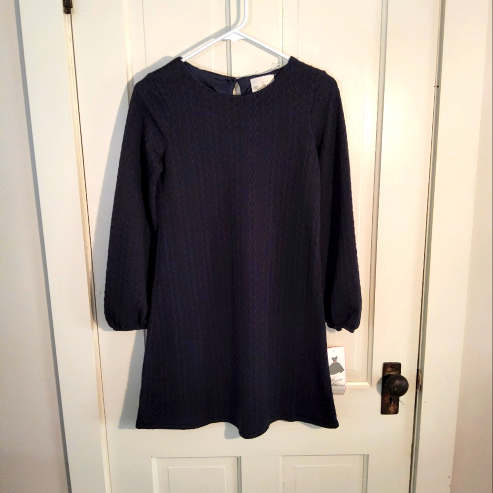 Never worn Rare Editions structured navy blue dress girls